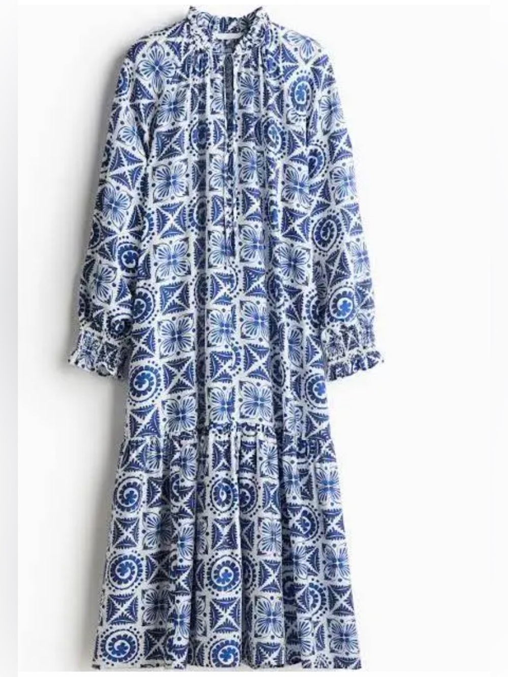 H&M Women's Ruffle-Collar Patterned Dress - Picture 2 of 6